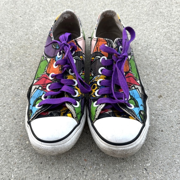 Converse Chuck Taylor All Star Sneakers Unisex Mens 5 Womens 7 rainbow graffiti - Picture 2 of 7